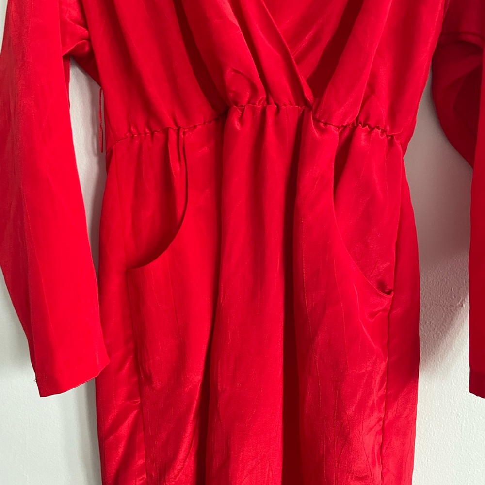Vintage red JT Dress | midi | Size 16 - Picture 2 of 5